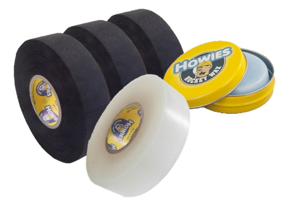 3x Tape 38mm schwarz, 1x shine Tape, 1x Wax